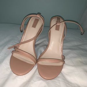 forever 21 beige strappy heels. new without tags